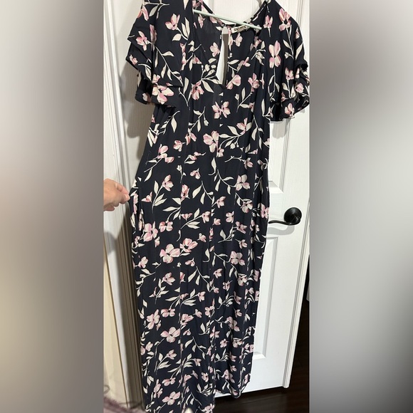 Billabong Fluttering Heart floral Blue Jumpsuit Small - Picture 5 of 9